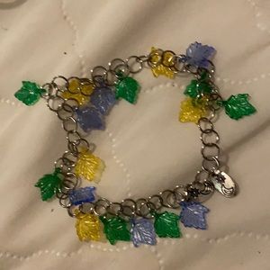 Yellow and green and blue bracelet